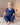 Baby wearing a navy ribbed short sleeve bodysuit and leggings set, view 2