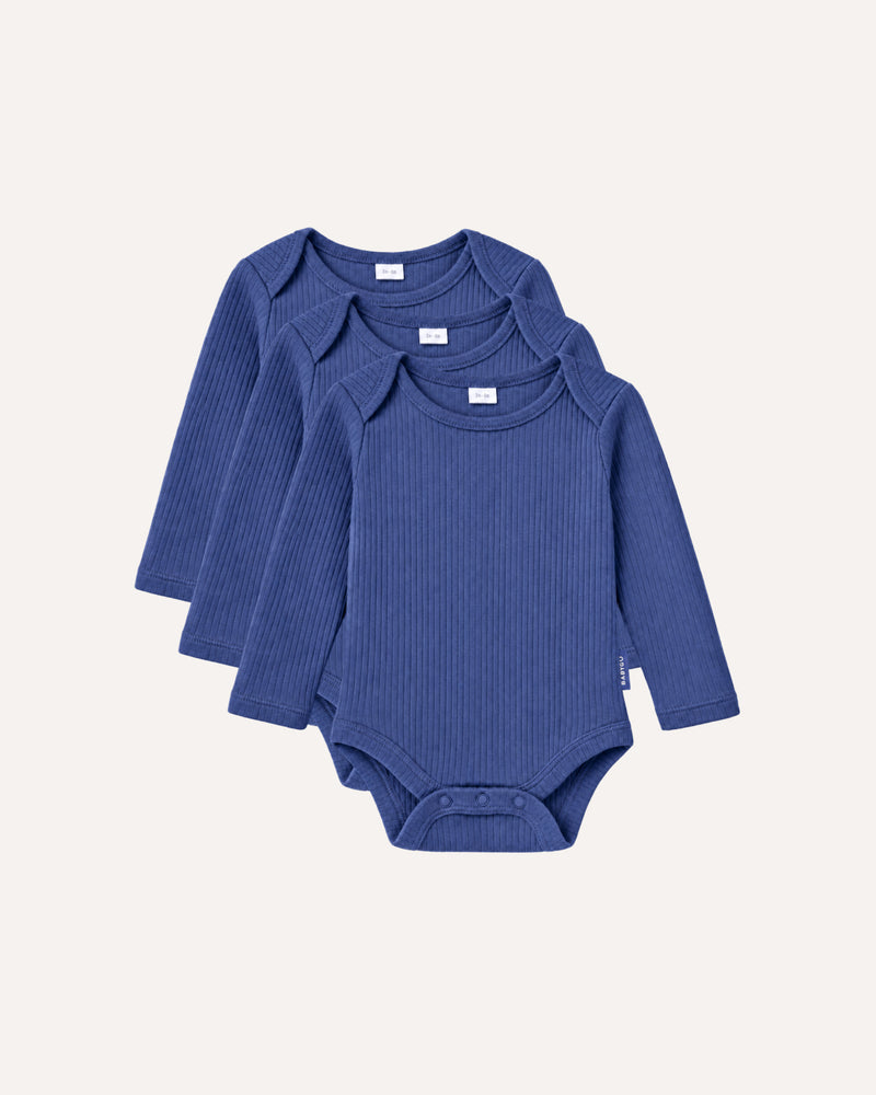 BABYGO® Long Sleeve Baby Bodysuits | 3 Pack