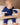 Baby wearing a navy ribbed long sleeve bodysuit and leggings set, view 4