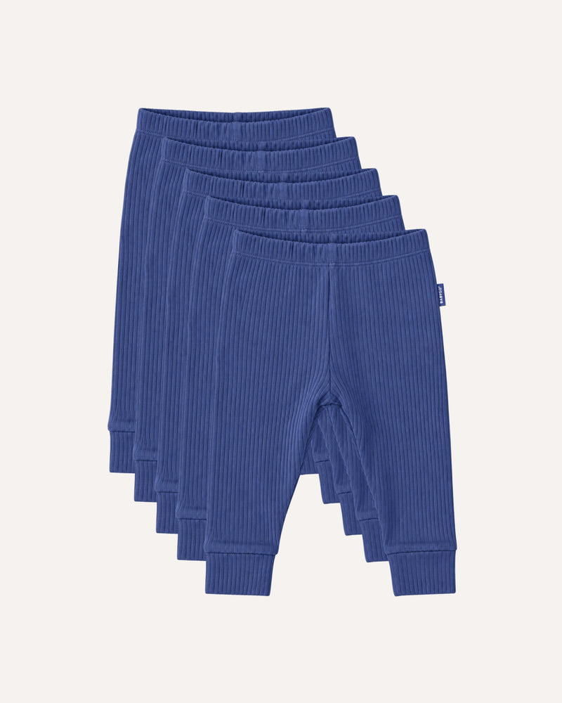BABYGO® Ribbed Baby Leggings | 5 Pack