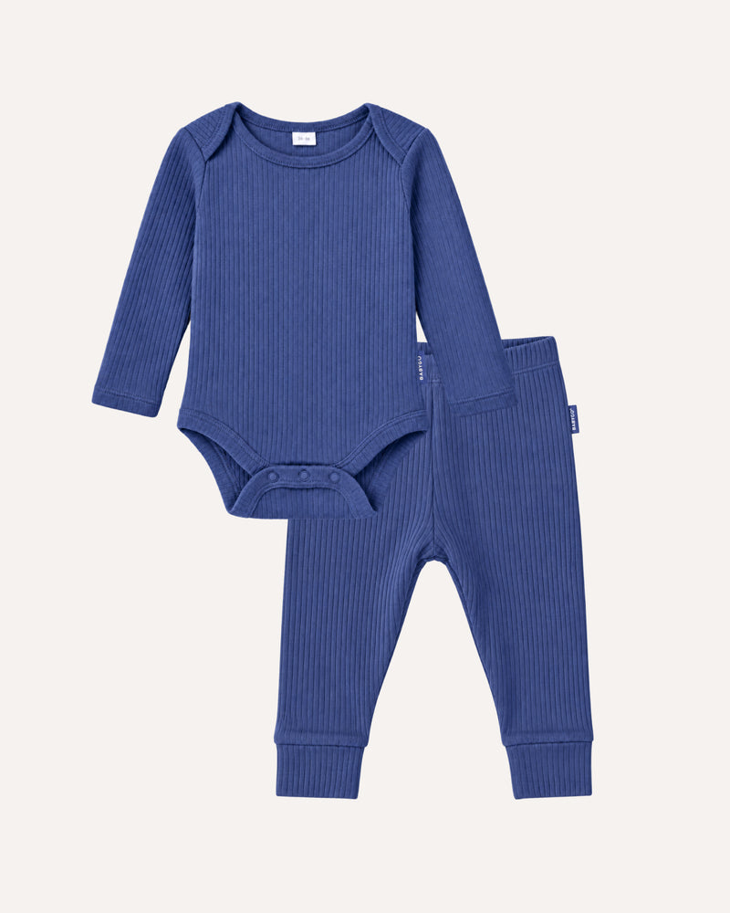 BABYGO® Navy Long Ribbed Bodysuit & Leggings