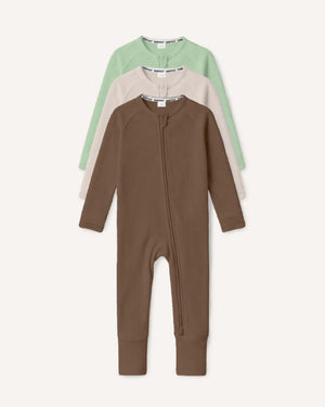 BABYGO® Zip Sleepsuit | 3 Pack