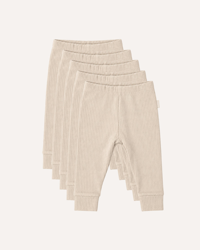 BABYGO® Ribbed Baby Leggings | 5 Pack