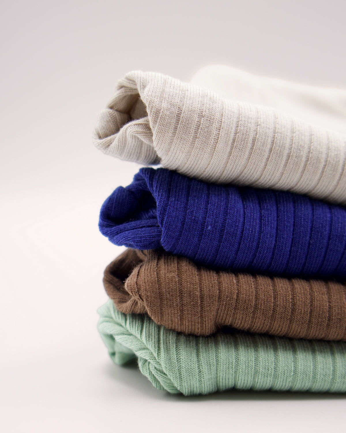 Ribbed baby leggings in oatmeal, mocha, sage and navy