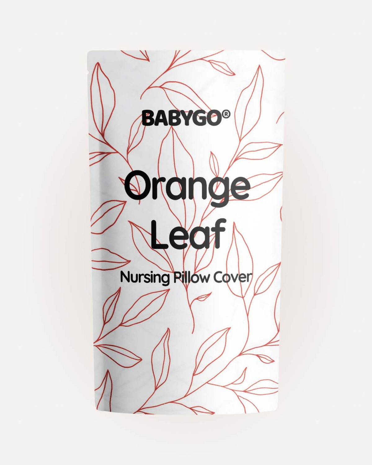 BABYGO® Orange Leaf Nursing Pillow Cover