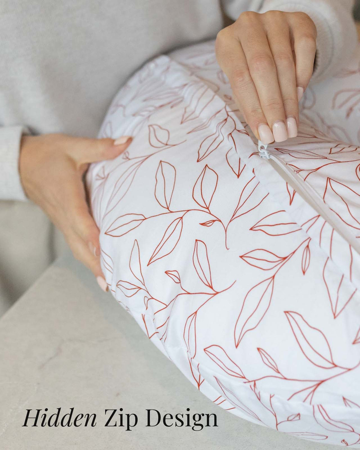 BABYGO® Orange Leaf Nursing Pillow Cover