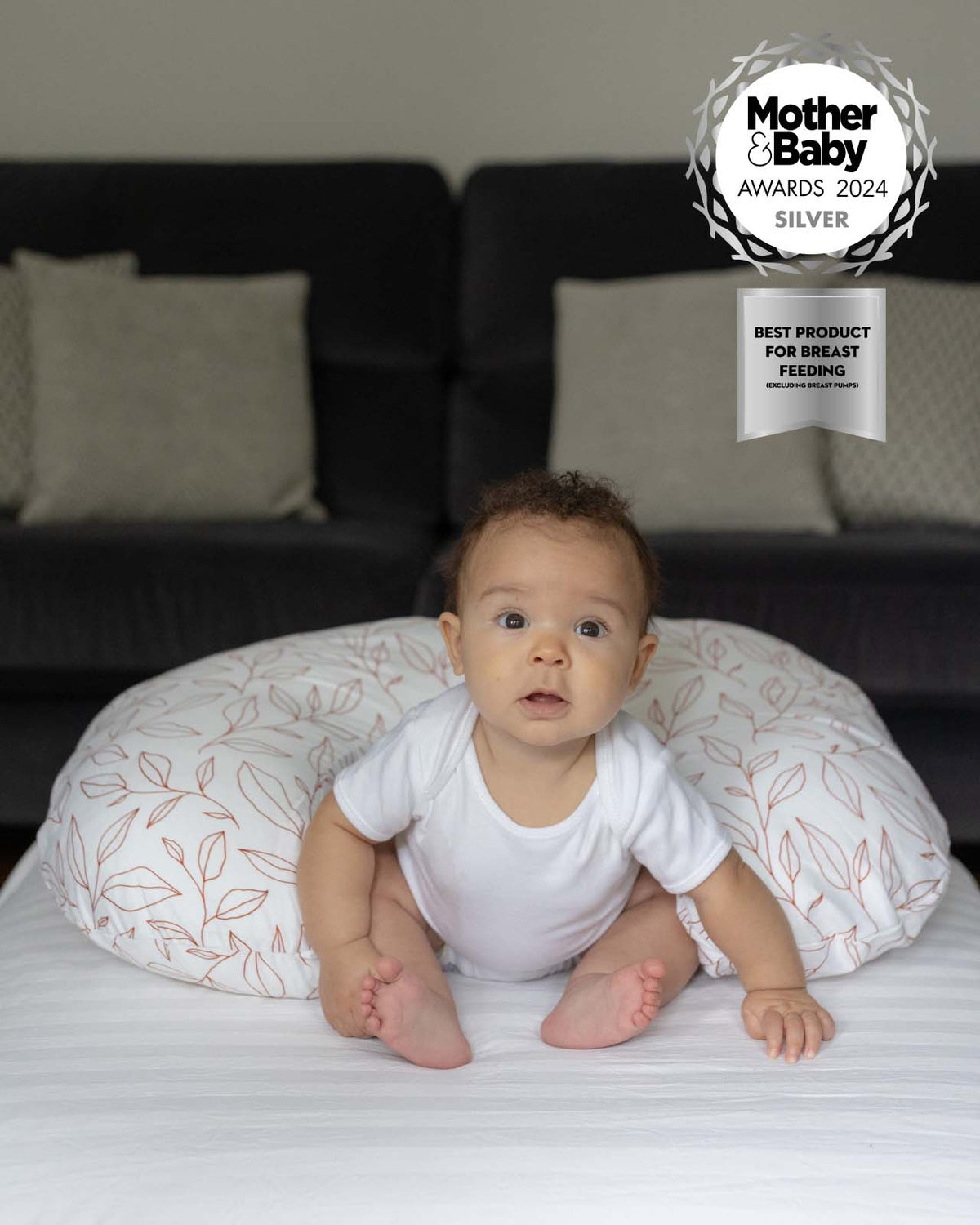 BABYGO® Orange Leaf Nursing Pillow Cover