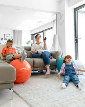 kids on sensory balls