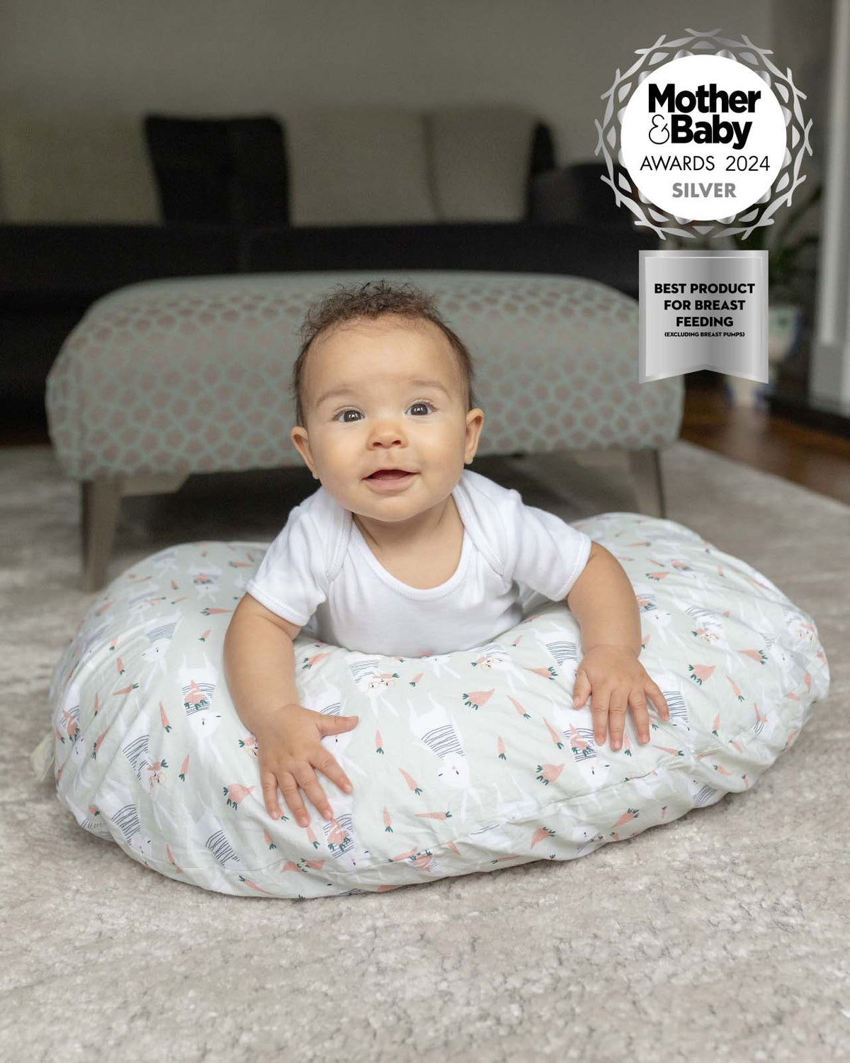BABYGO® Rabbit Nursing Pillow Cover
