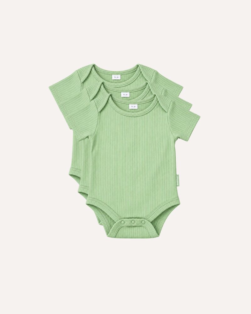 BABYGO® Short Sleeve Baby Bodysuits | 3 Pack