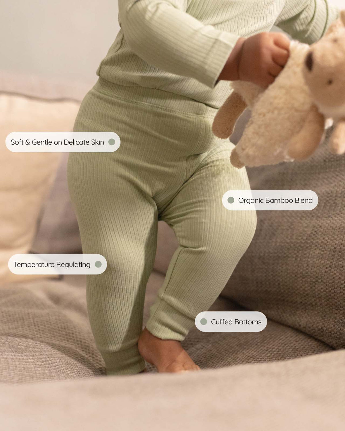 BABYGO® Ribbed Baby Leggings