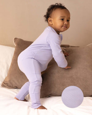 ribbed zip sleepsuit