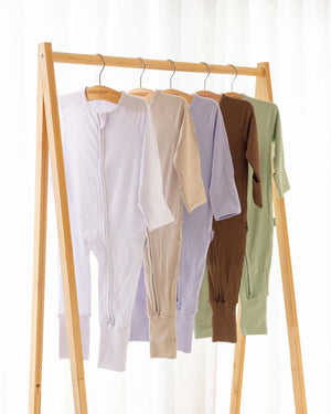 ribbed zip sleepsuit