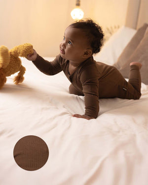 ribbed zip sleepsuit