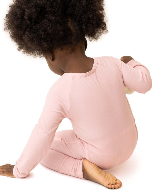 BABYGO® Dusty Pink Ribbed Baby Grow