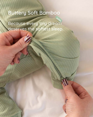 ribbed zip sleepsuit