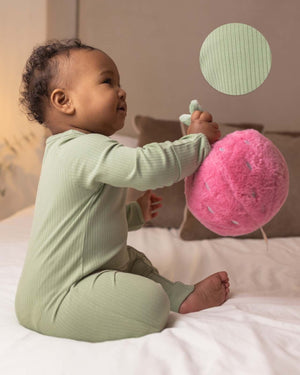 ribbed zip sleepsuit