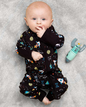 baby in space sleepsuit