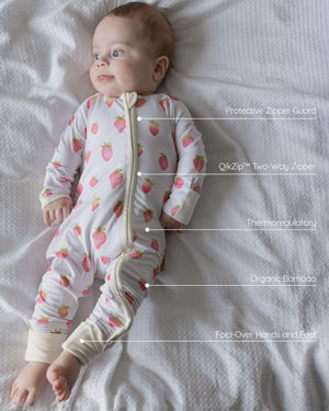 BABYGO® Strawberries & Cream Zip Sleepsuit